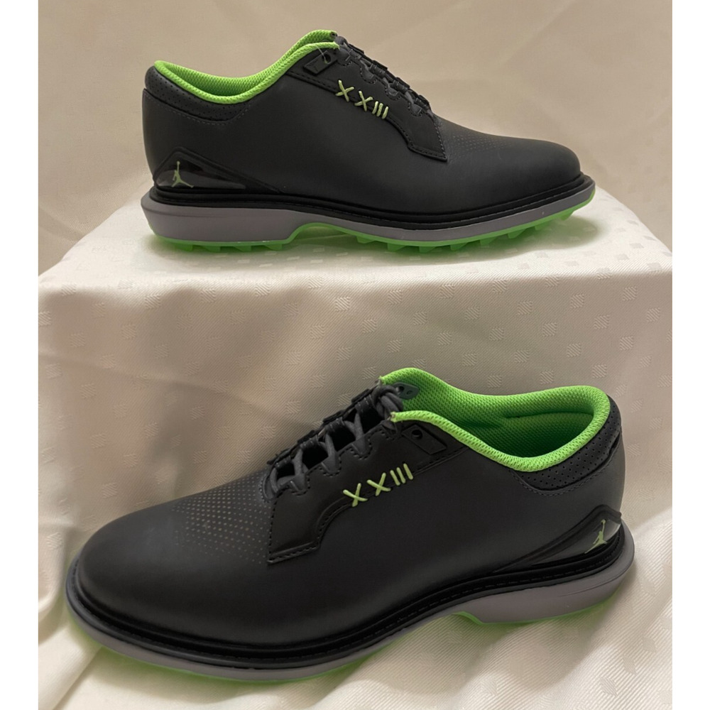 Nike Jordan ADG 5 Golf Shoes Black Action Green Cool Grey FQ6642-002 Size 5.5